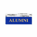 Alumni Blue Award Ribbon w/ Gold Foil Imprint (4"x1 5/8")